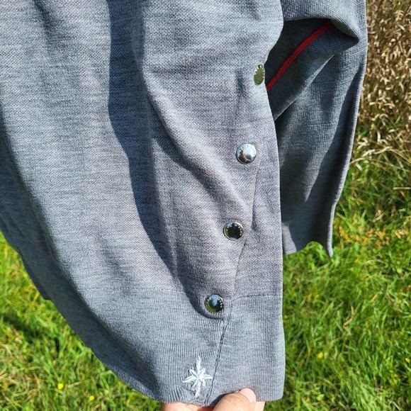 Rag & Bone Long Sleeve Side-Button Merino Wool Gray Sweater - Picture 4 of 9